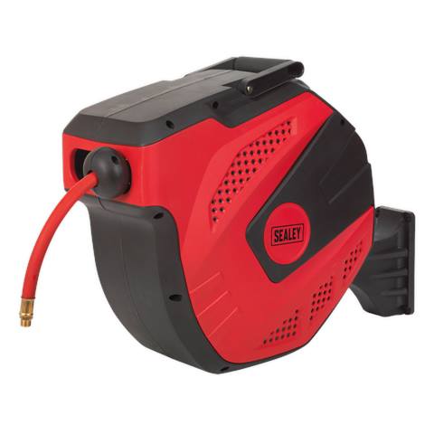 15m Auto-Rewind Control Rubber Air Hose Reel 10mm ID
