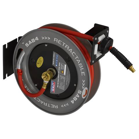 8m Retractable Rubber Air Hose with Steel Reel 10mm ID