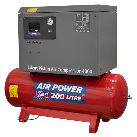 200L Low Noise Belt Drive Air Compressor with Cast Cylinders 3hp