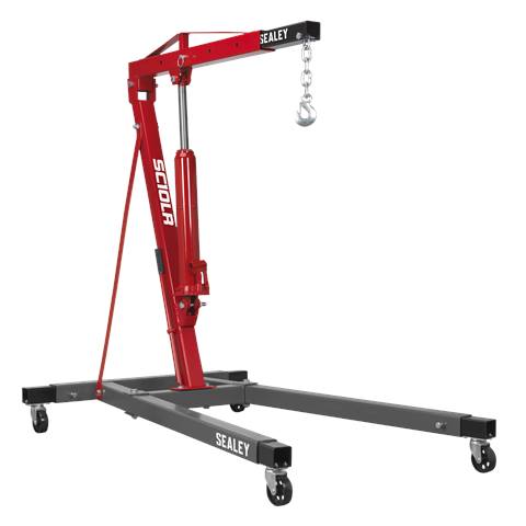 Long Reach Engine Crane with Extendable Legs 1 Tonne