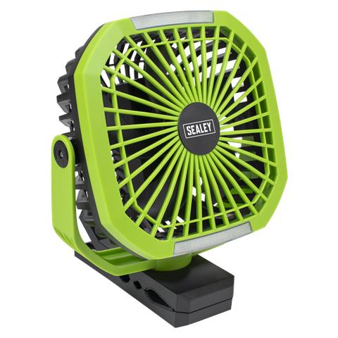 8" Small Portable Clip Fan with Worklight 4-Speed