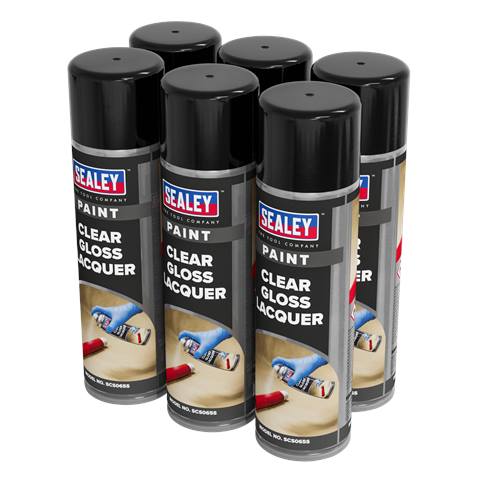 Gloss Lacquer 500ml, Clear - Pack of 6