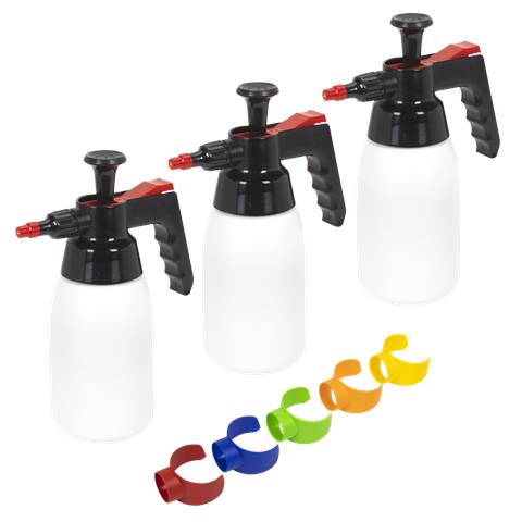 Premium Pressure Solvent Sprayers & Colour-Coded Caps Combo 1L