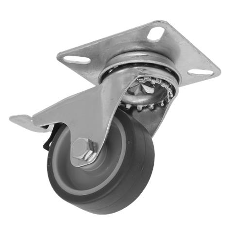 50mm Castor Wheel with Swivel Plate & Total Lock