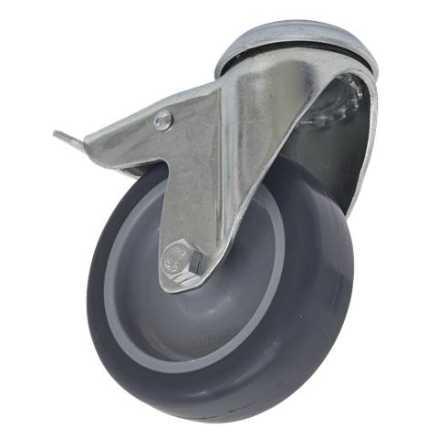 75mm Castor Wheel with Swivel Bolt Hole & Total Lock