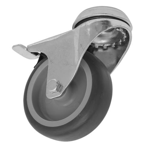 75mm Castor Wheel with Bolt Hole & Total Lock