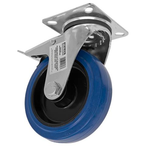 125mm Castor Wheel with Swivel Plate & Total Lock
