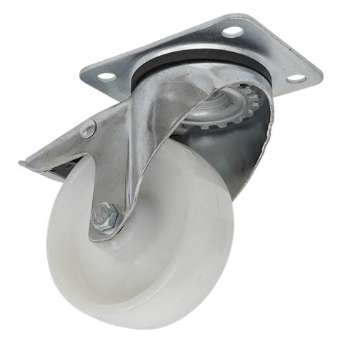 100mm Castor Wheel with Swivel Plate & Total Lock