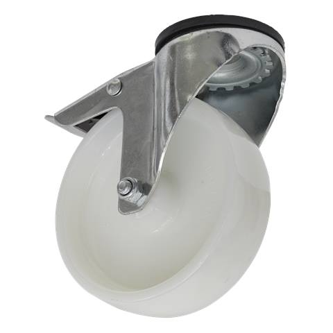 125mm Castor Wheel with Swivel Bolt Hole & Total Lock