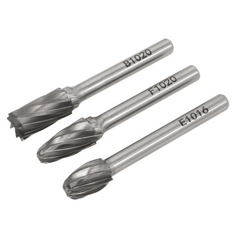 Tungsten Carbide Rotary Burr Set 3pc - Ripper/Coarse