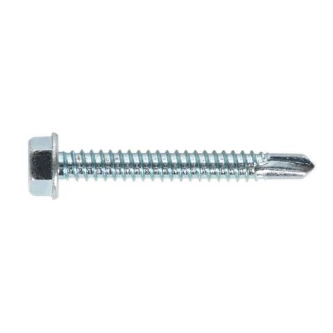 Zinc Plated Self-Drilling Hex Head Screw 6.3 x 50mm - Pack of 100