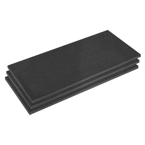 Easy Peel Shadow Foam® 1200 x 550 x 30mm, Black/Black - Pack of 3