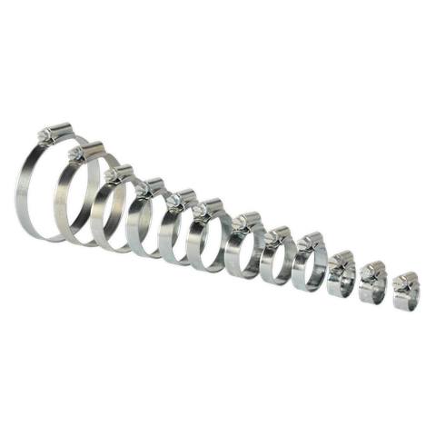 Zinc Plated Hose Clip Assortment 8-57mm 85pc