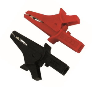 CROC CLIPS (BLACK & RED)
