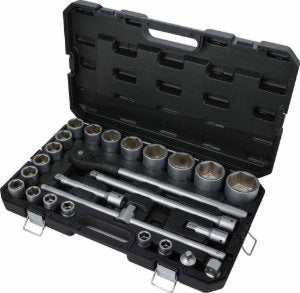 Powerhand 3/4" Chrome Socket Set 25PC 6PT 19 to 65mm