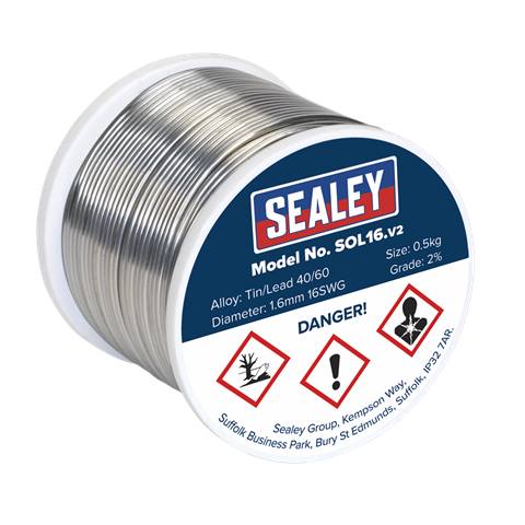 Quick Flow Solder Wire 1.6mm/16SWG 0.5kg Reel