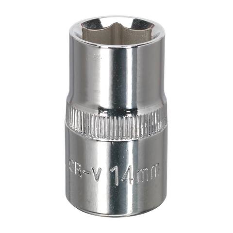 Premier Fully Polished Socket 1/2"Sq Drive 14mm