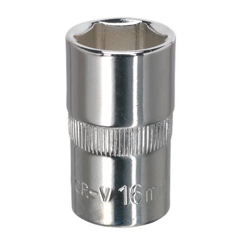 Premier Fully Polished Socket 1/2"Sq Drive 16mm