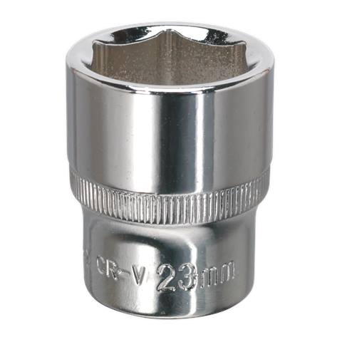Premier Fully Polished Socket 1/2"Sq Drive 23mm