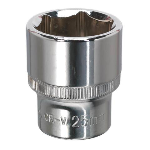 Premier Fully Polished Socket 1/2"Sq Drive 25mm