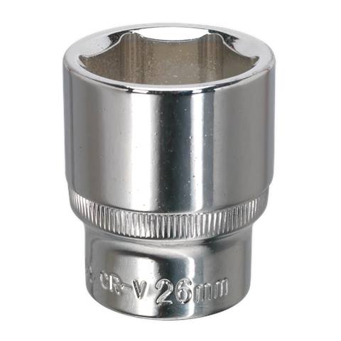 Premier Fully Polished Socket 1/2"Sq Drive 26mm