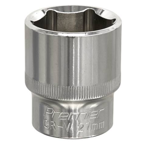 Premier Fully Polished Socket 1/2"Sq Drive 27mm