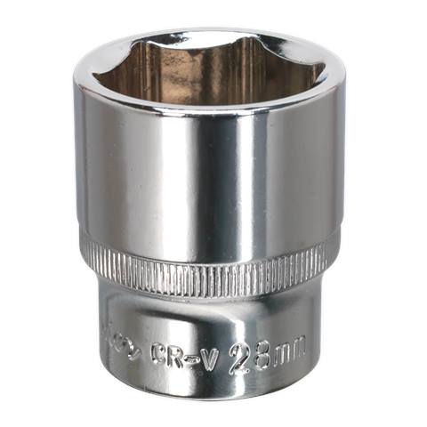 Premier Fully Polished Socket 1/2"Sq Drive 28mm