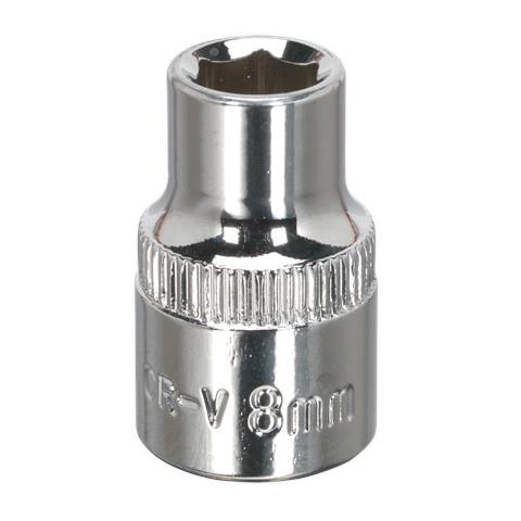 Premier Fully Polished Socket 3/8"Sq Drive 8mm
