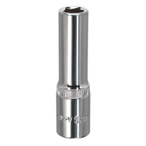 Premier Fully Polished Deep Socket 3/8"Sq Drive 9mm
