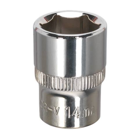 Premier Fully Polished Socket 3/8"Sq Drive 14mm