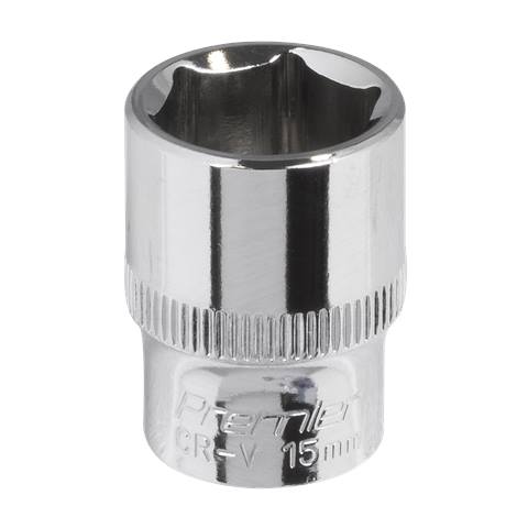 Premier Fully Polished Socket 3/8"Sq Drive 15mm