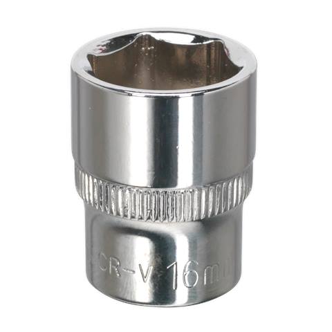 Premier Fully Polished Socket 3/8"Sq Drive 16mm