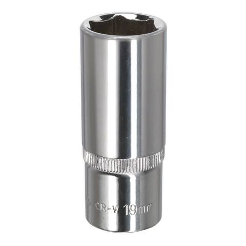 Premier Fully Polished Socket 3/8"Sq Drive 19mm