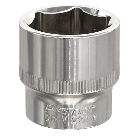 Premier Fully Polished Socket 3/8"Sq Drive 22mm