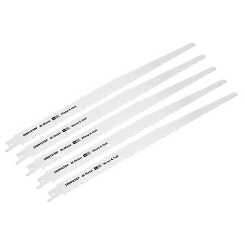Reciprocating Saw Blade for Wood & Nails 300mm 6tpi - Pack of 5