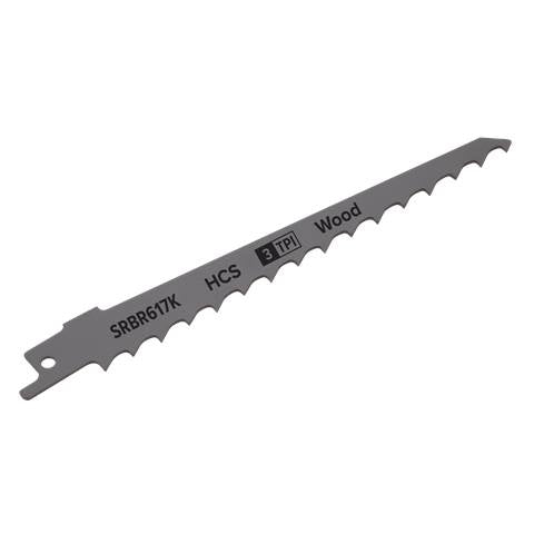 Reciprocating Saw Blade for Pruning & Coarse Wood 150mm 3tpi - Pack of 5