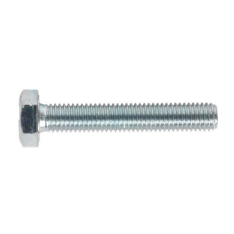 8.8 Zinc Plated HT Setscrew M10 x 60mm, DIN 933 - Pack of 25