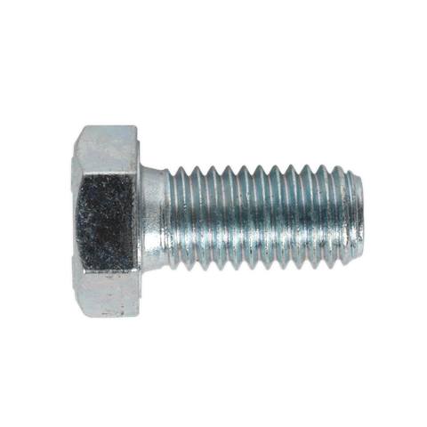 8.8 Zinc Plated HT Setscrew M12 x 25mm, DIN 933 - Pack of 25