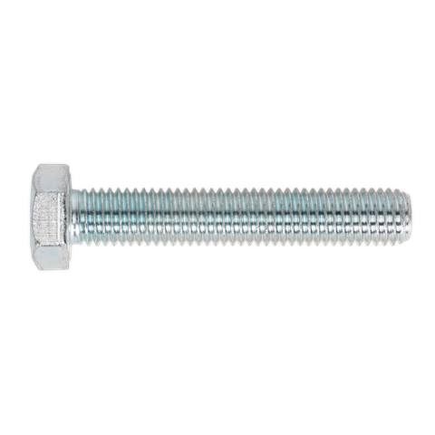 8.8 Zinc Plated HT Setscrew M14 x 80mm, DIN 933 - Pack of 10