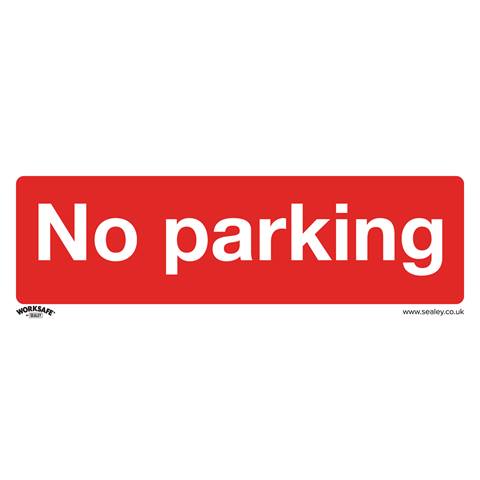 Worksafe® No Parking Safety Sign, Rigid Plastic - Pack of 10