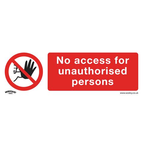 Worksafe® No Access Safety Sign, Rigid Plastic - Pack of 10