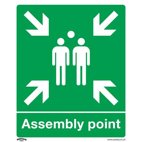 Worksafe® Assembly Point Safety Sign - Rigid Plastic