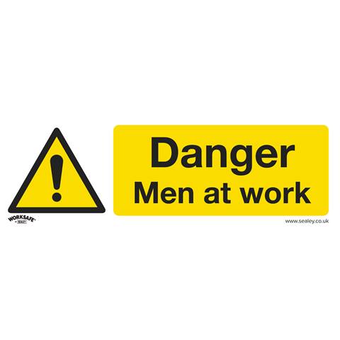 Worksafe® Danger Men At Work Safety Sign, Rigid Plastic - Pack of 10