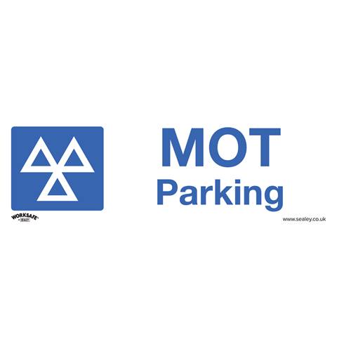 Worksafe® MOT Parking Safety Sign, Self-Adhesive Vinyl - Pack of 10