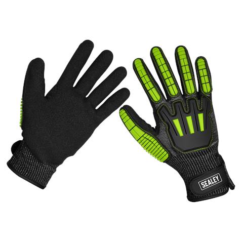 Cut & Impact Resistant Gloves, Large - Pair