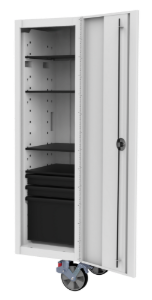Full Height Side Locker w/4 Shelves & 3 Drawers - White