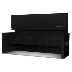 72" Black Top Box + Power Strip + Stainless Tops (Hutch)