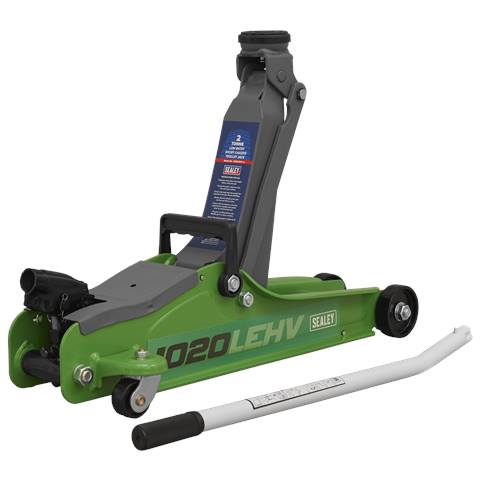 Low Profile Short Chassis Trolley Jack 2 Tonne - Green