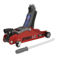 180° Handle Low Profile Short Chassis Trolley Jack 2 Tonne - Red