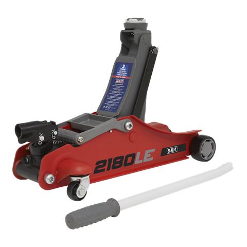 180° Handle Low Profile Short Chassis Trolley Jack 2 Tonne - Red